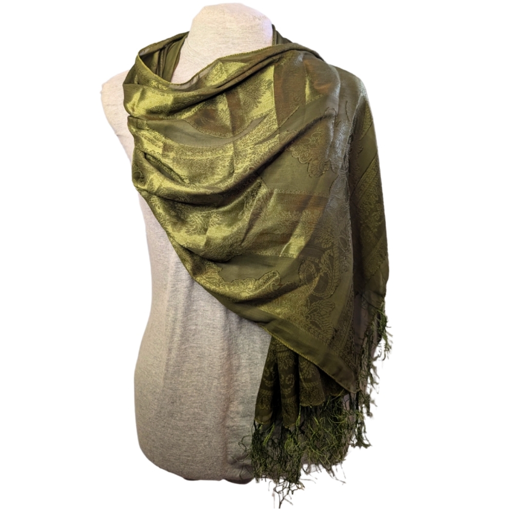 Elegant Olive Green Scarf